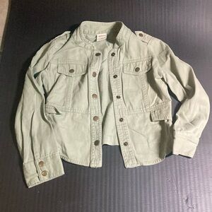 Girls green button up jacket